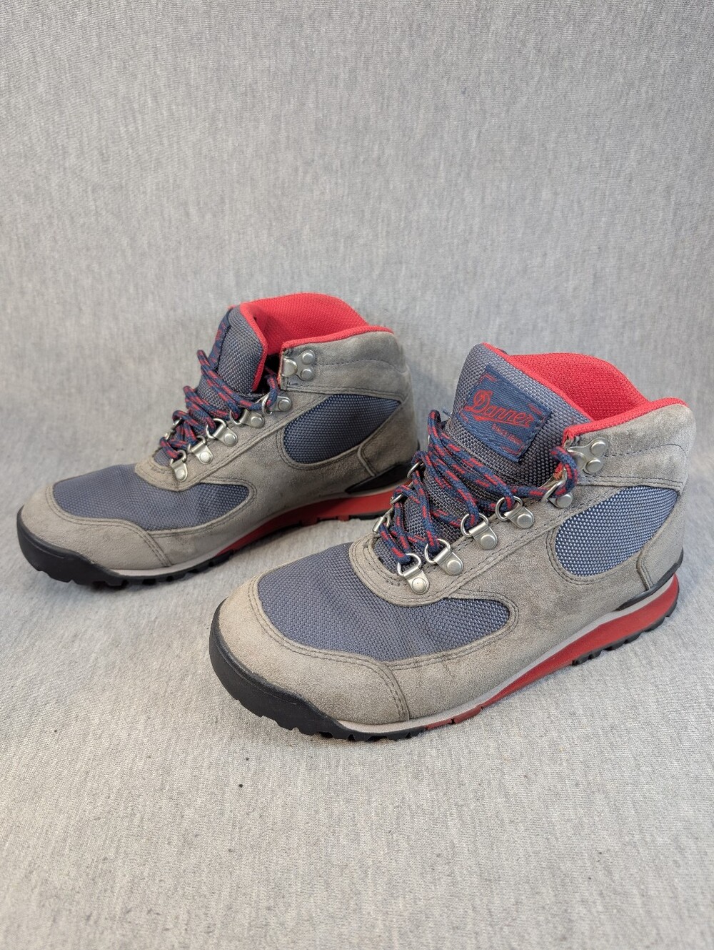 Danner Jag Waterproof Hiking Boots Women’s 7 Steel Gray Blue Red